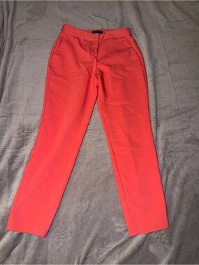 Express Bright Coral Straight Leg Trousers